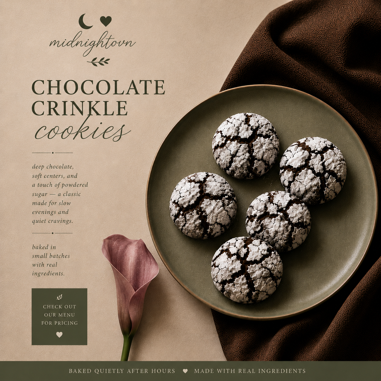 Chocolate Crinkle Cookies